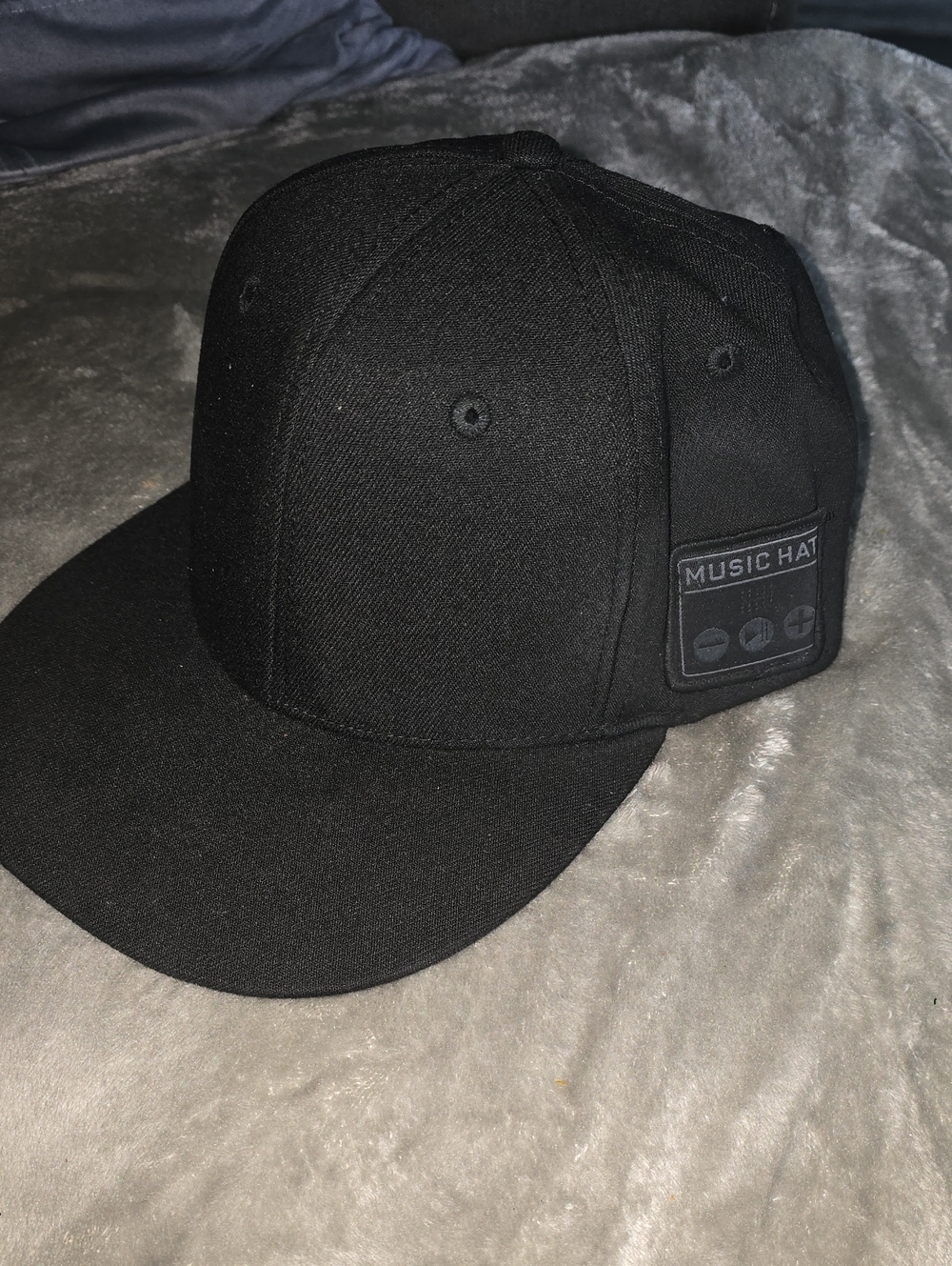 Source Unknown Black Cap with 'MUSIC HAT' Patch